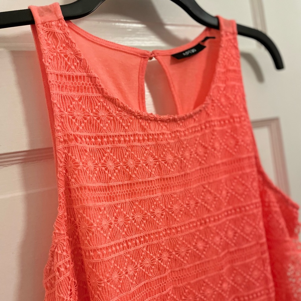 Apt. 9 Sleeveless Tunic with Lace Overlay